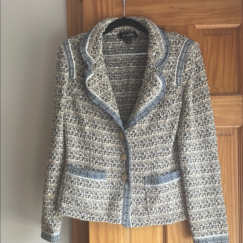 St. John blazer tweed knit , high quality materials
